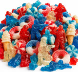 Wuzzler™ Stars & Stripes Mix by Swirlee Pop™ - 2 lb Patriotic Candy Variety Mix for Summer Parties, BBQs & Events.