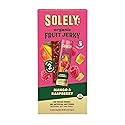 SOLELY - Organic Mango Raspberry Fruit Jerky - 5 Individually Wrapped Fruit Strips - Fruit Leather - Healthy Snacks for Adults & Kids - Non GMO, Vegan