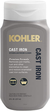 KOHLER K-23725-NA Cast Iron Cleaner, For Kitchen and Bathroom, 8 oz Bottle, Non-abrasive Cream-based Cleaner