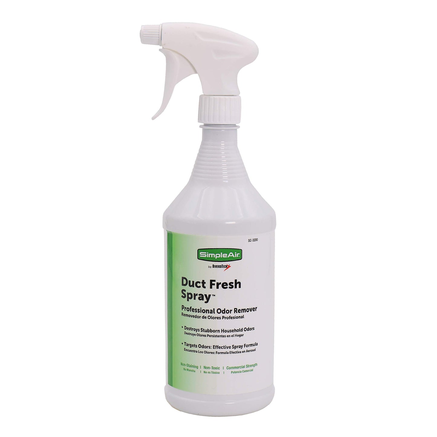 SimpleAir SC-3200 Duct Fresh Spray Air Freshener, Deodorizer, Professional HVAC Odor Remover for House, Automotive, 32 fl oz, Clear