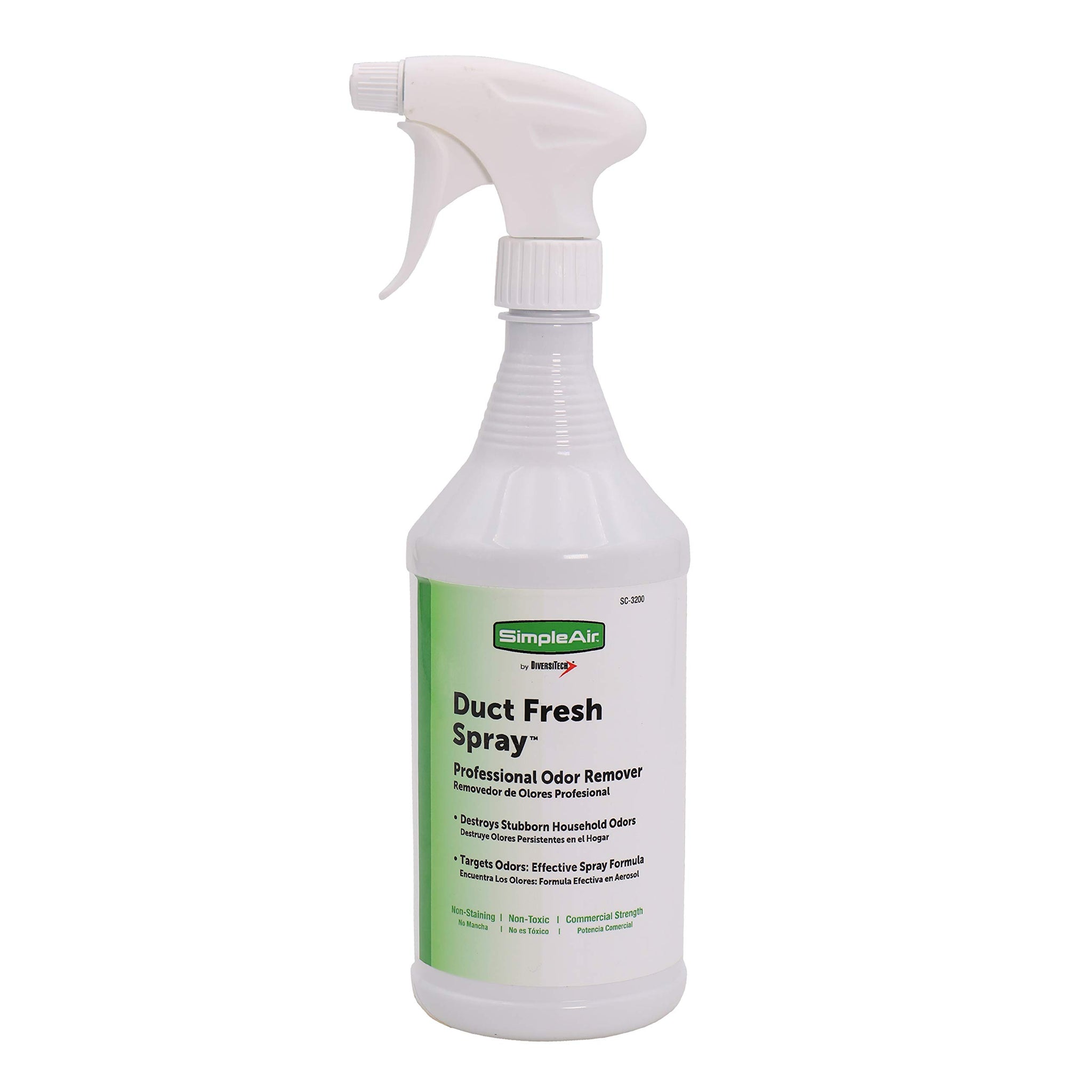 SimpleAir SC-3200 Duct Fresh Spray Air Freshener, Deodorizer, Professional HVAC Odor Remover for House, Automotive, 32 fl oz, Clear