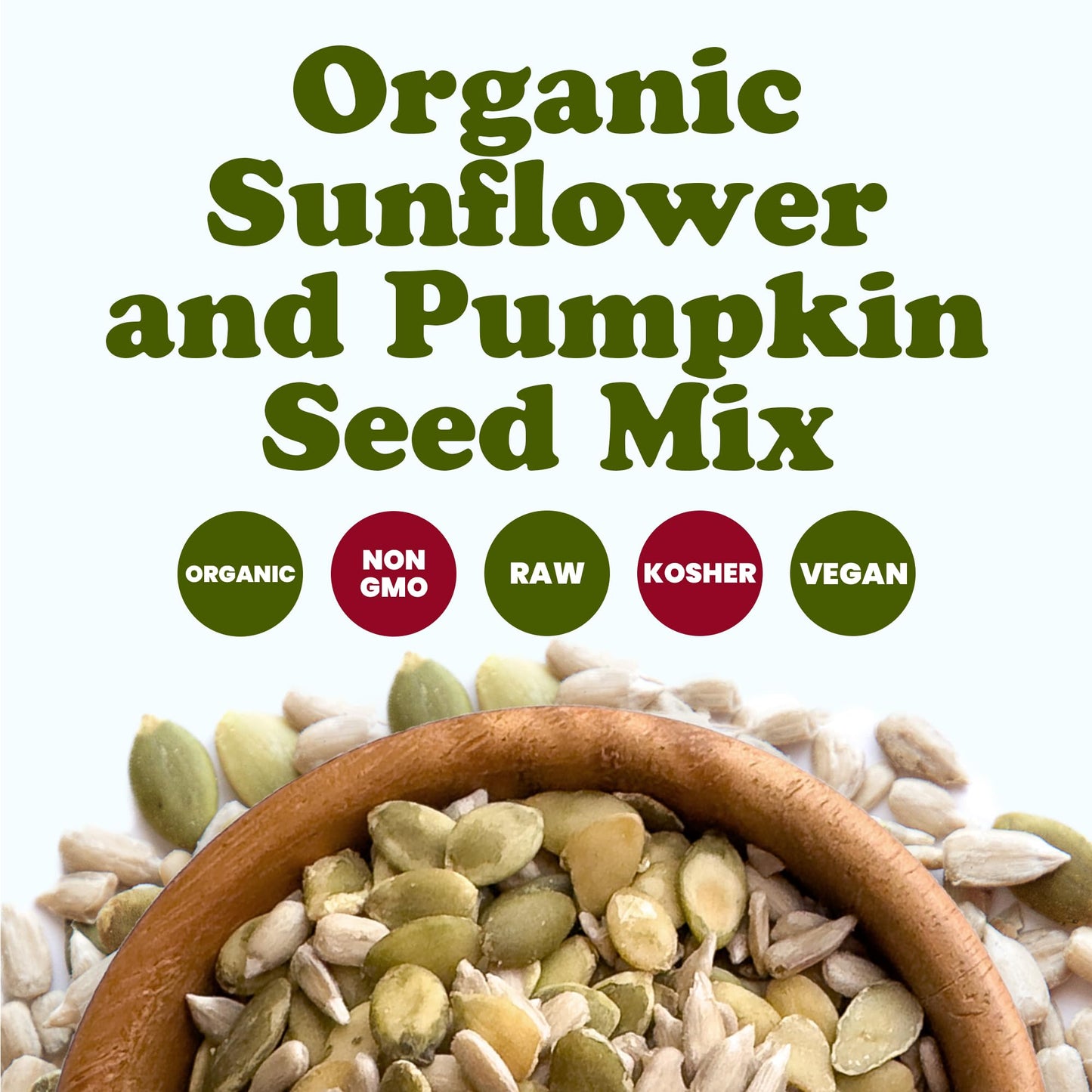 Food to Live Organic Sunflower and Pumpkin Seed Mix, 4 Pounds - Natural Snack, Rich in Protein, Perfect for Snacking, Baking and Salads, Raw, Vegan