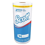 Scott Choose-A-Sheet Mega Kitchen Roll Paper Towels, 1-Ply, 4.8 x 11, White, 102/Roll, 24/Carton