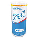 Scott Choose-A-Sheet Mega Kitchen Roll Paper Towels, 1-Ply, 4.8 x 11, White, 102/Roll, 24/Carton
