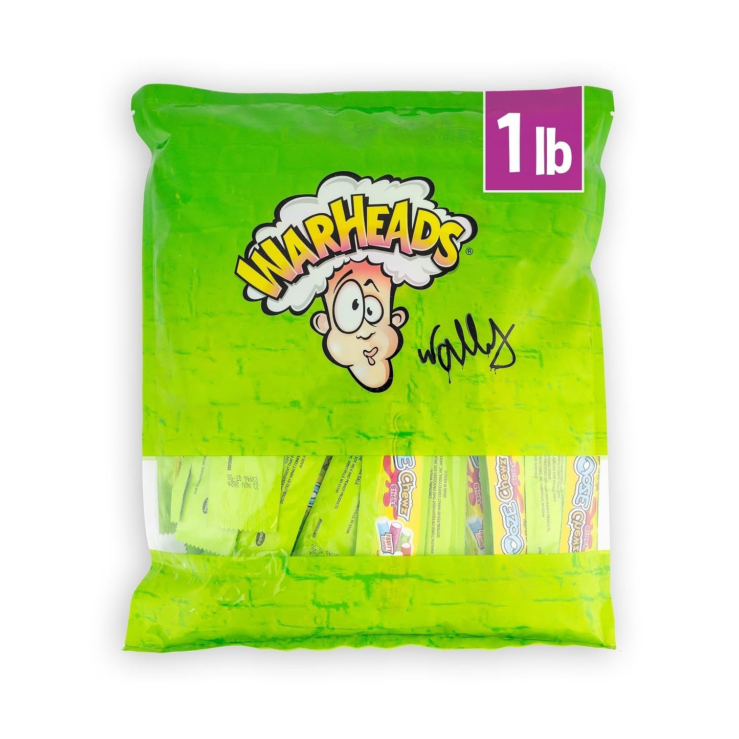 WARHEADS - Sour Ooze Chewz Sticks - Individually Wrapped, Chewy Candy with Sour Filling - Mango, Strawberry, Green Apple, Black Cherry, Watermelon