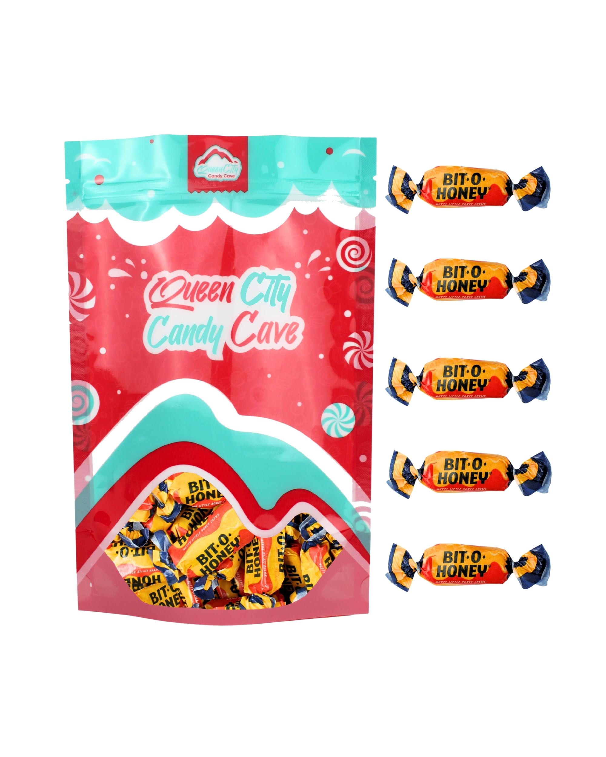 Bits O Honey Candy Bulk, Old Fashioned Bit of Honey Candy - Bulk Individually Wrapped Taffy - Perfect for Throwback Parties (1 Pound)