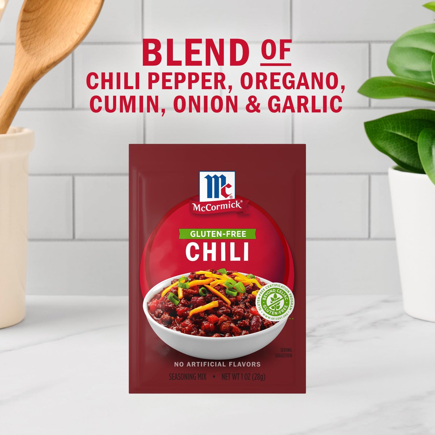 McCormick Gluten Free Chili Seasoning Mix, 1 Oz