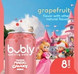 bubly Sparkling Water, The Super Mario Galaxy Movie Grapefruit, Zero Sugar & Zero Calories, 12 Fl Oz Cans (Pack of 8), Packaging May Vary