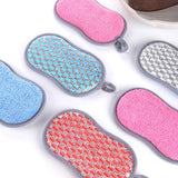 YANCAI 1 Pc/4 Pcs Multi-Purpose Scrub Sponges for Kitchen, Non-Scratch Microfiber Sponge Along with Heavy Duty Scouring Power(Red 4Pcs)