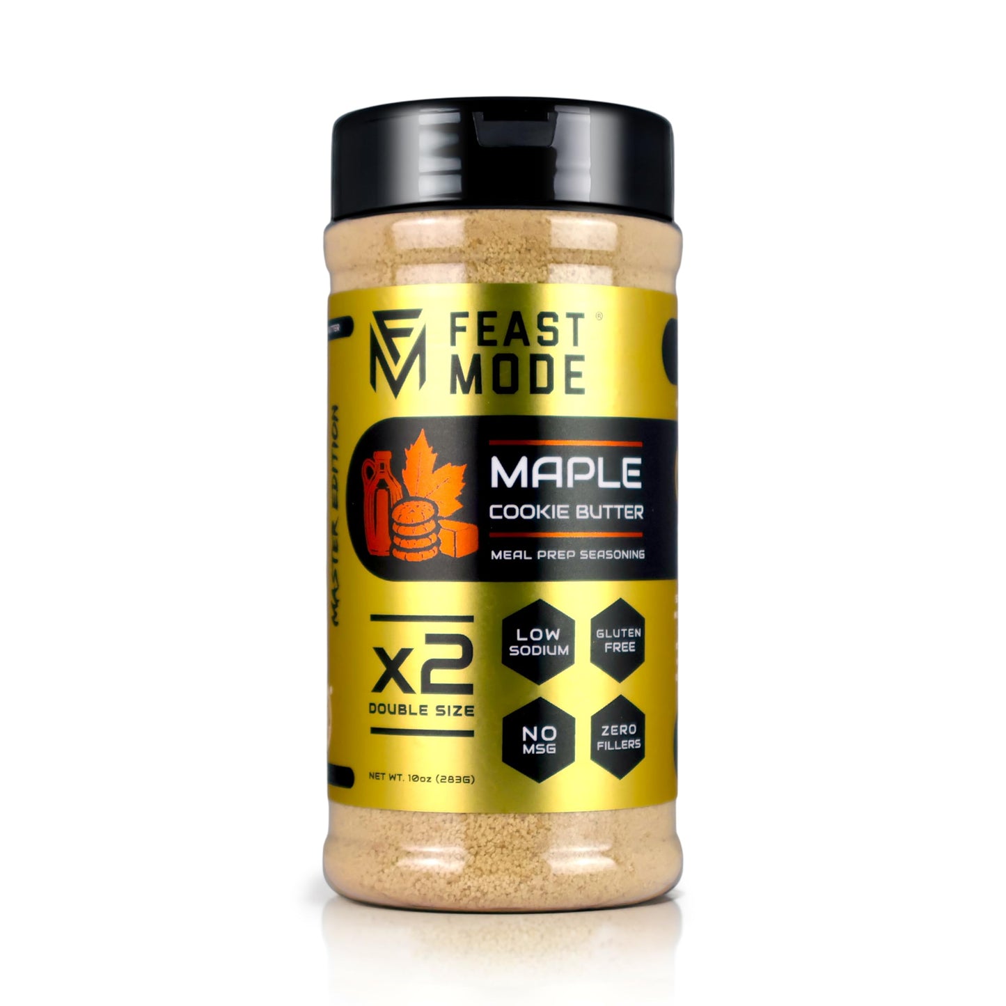Maple Cookie Butter Seasoning | 10oz Master Edition by Feast Mode Flavors & Nutrition | Low Sodium | Low Calorie | Zero Artificial Fillers Binders or