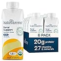 KATE FARMS Organic 1.8 Renal Support Shake, Vanilla, 20g Protein, 27 Vitamins and Minerals, Specialized Dialysis Nutrition Support, 8.45 oz (6 Pack)