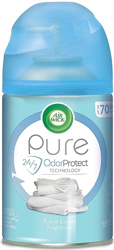 Air Wick Automatic Air Freshener Spray Refill, 1ct, Fresh Linen, Odor Neutralization, Essential Oils