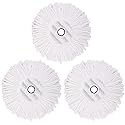 3 Pack Mop Replacement Heads for CLEANHOME Spin Mop, Microfiber Spin Mop Refills Round Shape