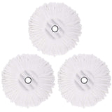 3 Pack Mop Replacement Heads for CLEANHOME Spin Mop, Microfiber Spin Mop Refills Round Shape