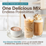 Café Essentials Classic Chai Frappe Mix - No Artificial Colors, Flavors, or Sweeteners - Shelf Stable - 62mg of Caffeine per Serving - Great for Hot