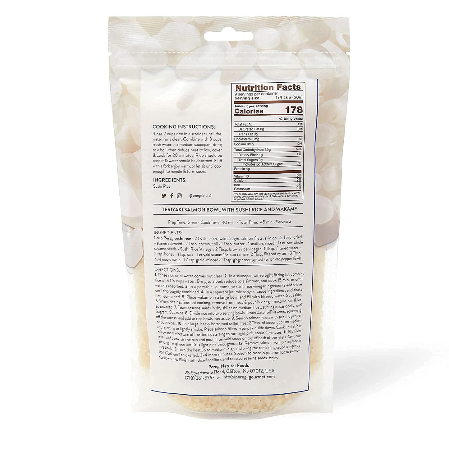 Sushi Rice (16 Oz/Bag x 6 Pack) - White Sticky Short Grain - Vegan, Non-GMO, Made In USA, Sushi, Rice Ball, And Everyday Japanese Dishes - Resealable Packaging