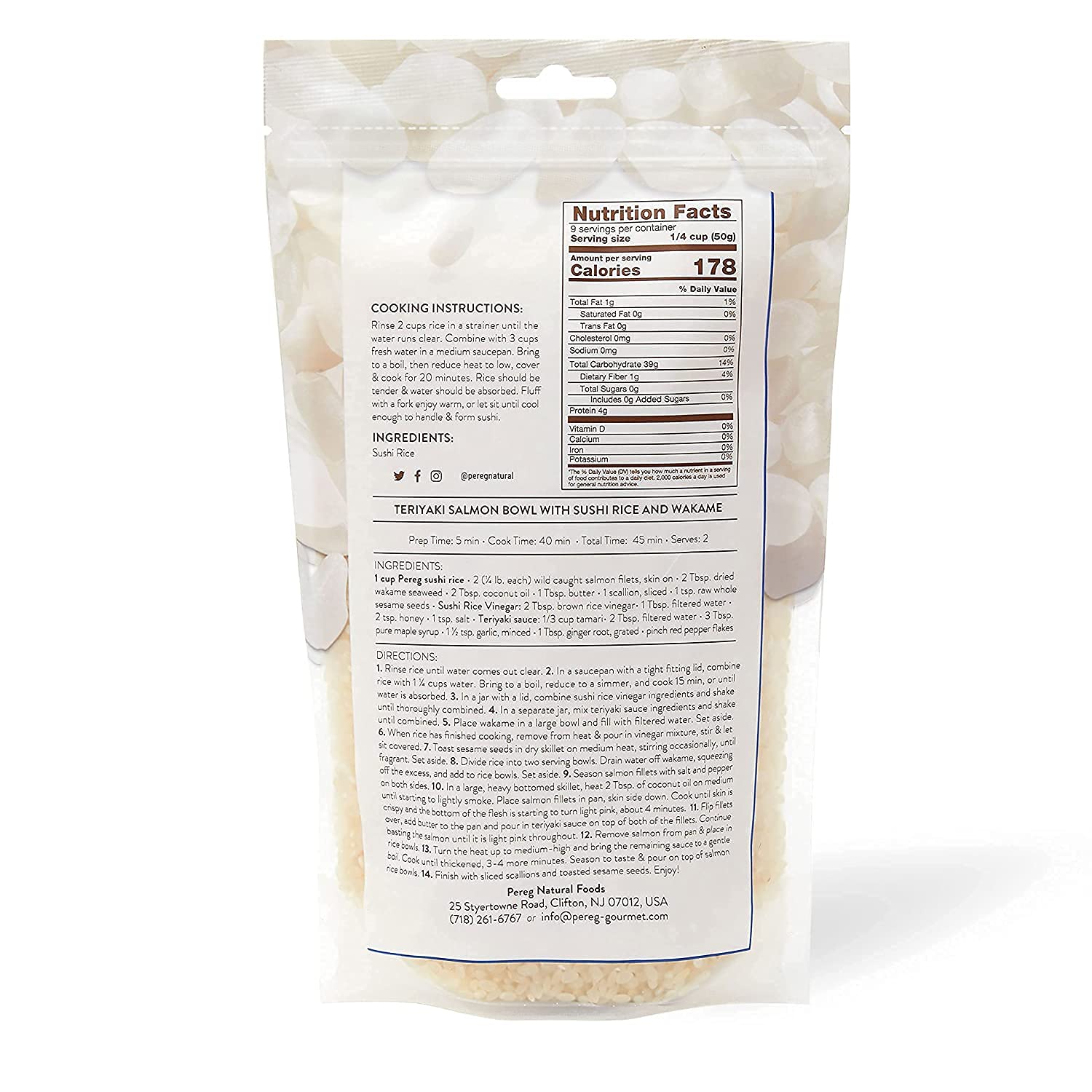 Sushi Rice (16 Oz/Bag x 6 Pack) - White Sticky Short Grain - Vegan, Non-GMO, Made In USA, Sushi, Rice Ball, And Everyday Japanese Dishes - Resealable Packaging