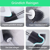 BICMTE Toilet Brush and Holder, 304 Stainless Steel Toilet Bowl Brush Rust-Resistant with Small Baffle More Ventilation,2 Pack Toilet Brush Clean Set