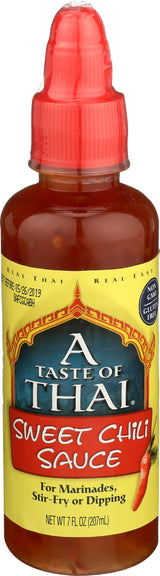 A Taste of Thai Sweet Chili Sauce - Authentic Thai Chili Sauce for Dipping, Stir-Fry, & Marinades - Asian Red Hot Sauce with Sweet Tangy Flavor