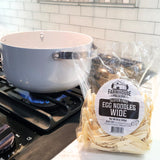 Gluten Free Wide Egg Noodles - Farmhouse Preserve Double Egg Yolk Amish Noodles, Chicken Noodle Soup, Stroganoff, Casseroles, Sheet-Cut, Rice Flour