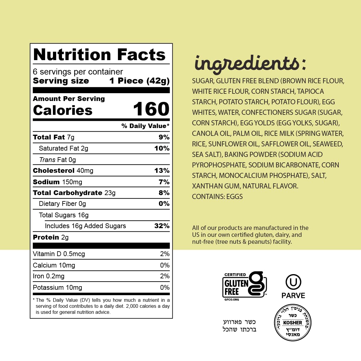 Katz Gluten Free Vanilla Creme Cakes. Snack Cake, Free of Dairy, Soy, Tree Nuts, and Peanuts, Kosher 8.8 oz (1pk)