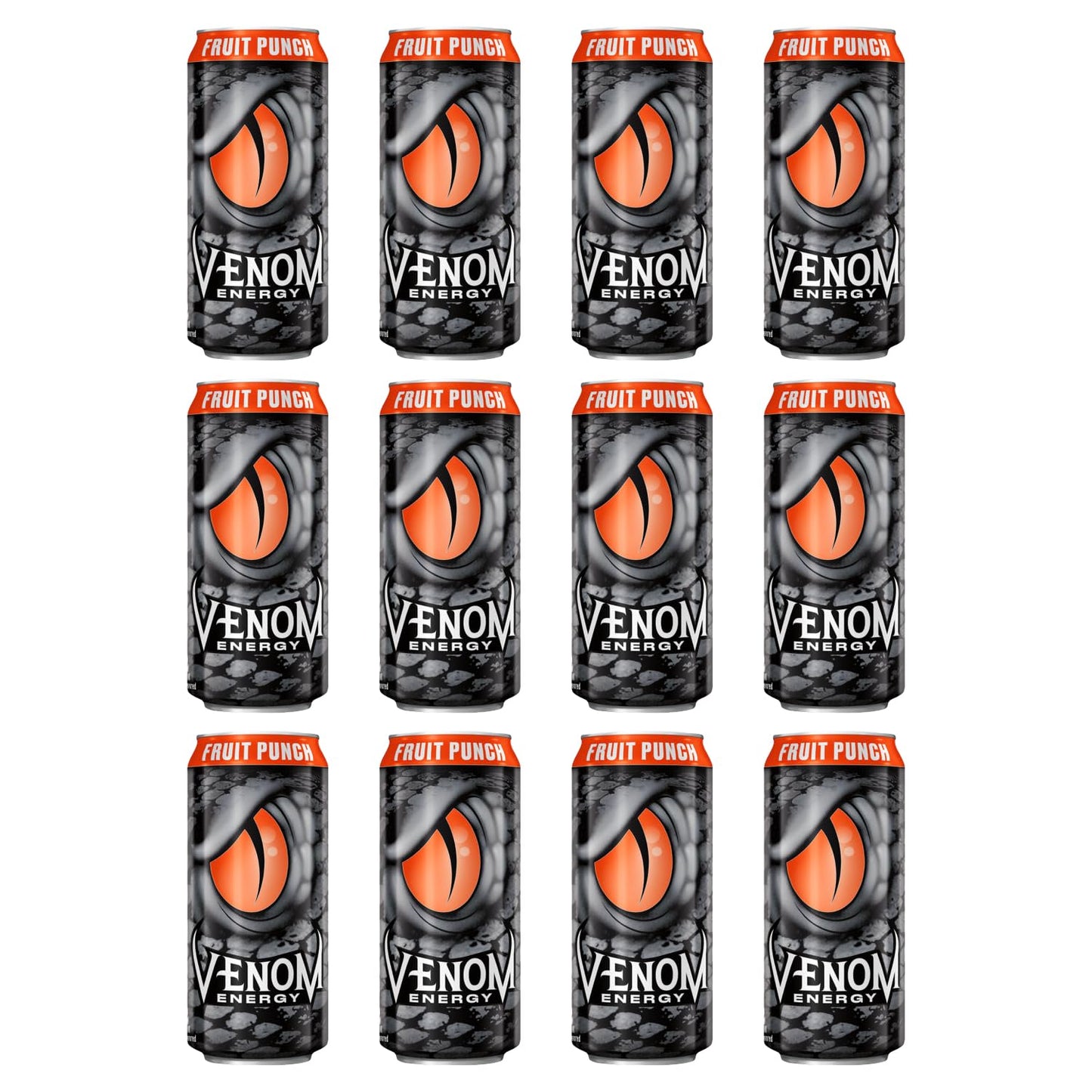 Venom Energy Drink, Fruit Punch, 0 Fat, 160mg Caffeine, 16 Fl Oz (Pack of 12) By LastFuel.