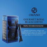 2 Boxes ORGANO Royal Black Medium Dark Roast Instant coffee. Infused with Triple Mushroom Blend, Ganoderma, Cordyceps and Lion's Mane. Aromatic