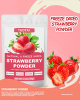 TUOTAI Freeze Dried Strawberry Powder, 4 Ounces, Strawberry Powder for Smoothie, Cake, Drinks and Baking Food