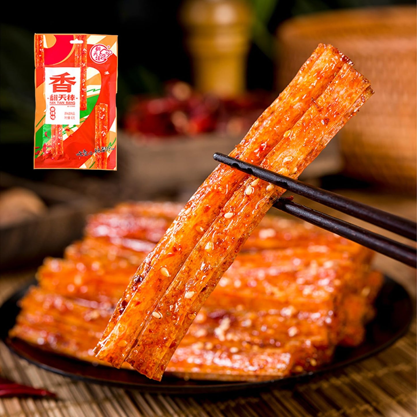 Authentic Sticks Latiao - Sweet and Spicy Traditional Gluten Noodles, Red Oil Chilli Mouthwatering Asian Snacks, Mixed Snack Gift Bags for Halloween