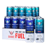 Angry Angel Blackberry Lemon & Tropical Natural Energy Drink - (24 count) Mixed Pack - Zero Sugar - CoQ10 - Important B Vitamins - 12 oz Cans