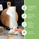 Jenvita Bamboo Paper Towels Reusable | Absorbent, Heavy Duty & Washable | Organic Paper Towel | FSC Certified | 100% Rayon Derived From Bamboo |