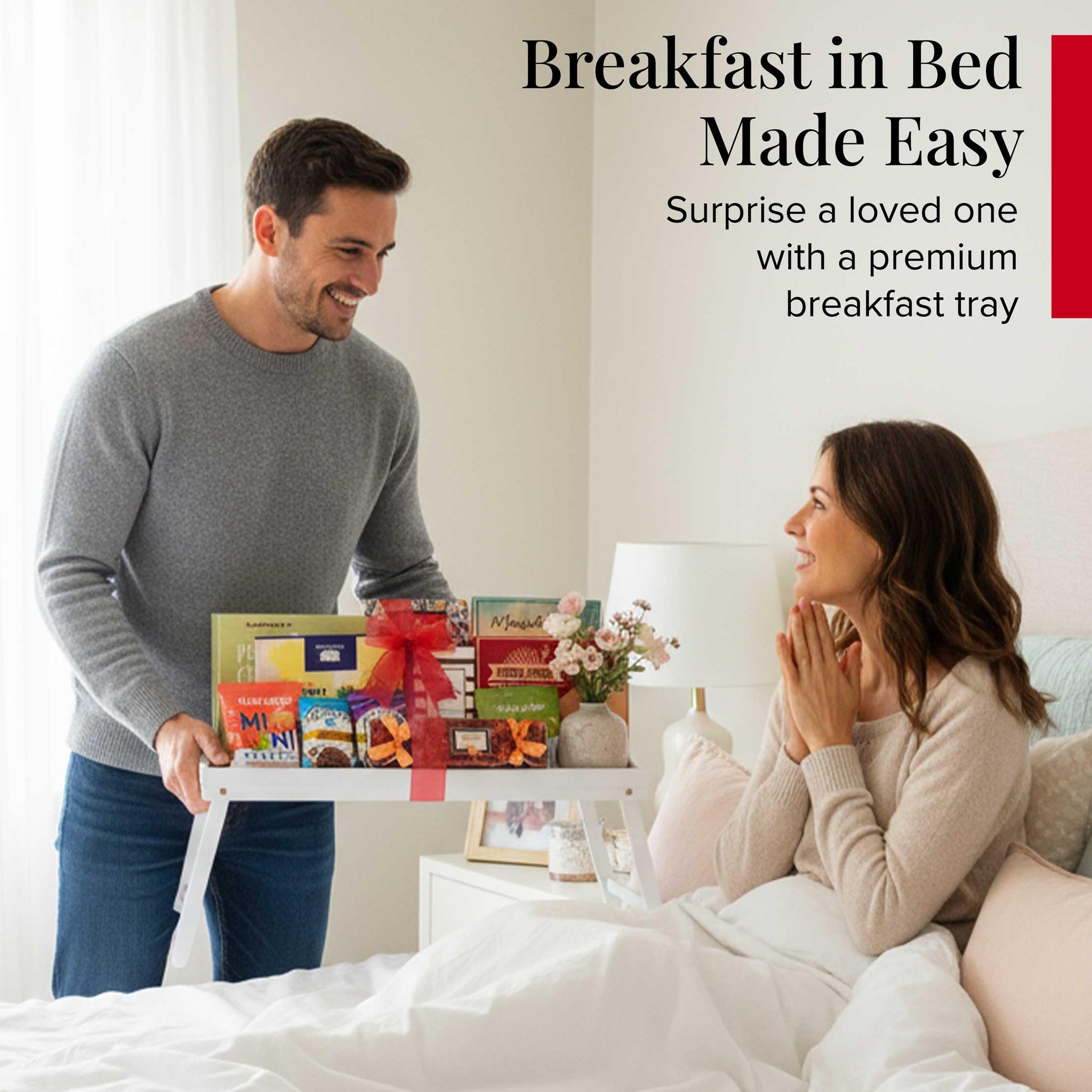 Broadway Basketeers Gourmet Kosher Gift Box with Breakfast Tray