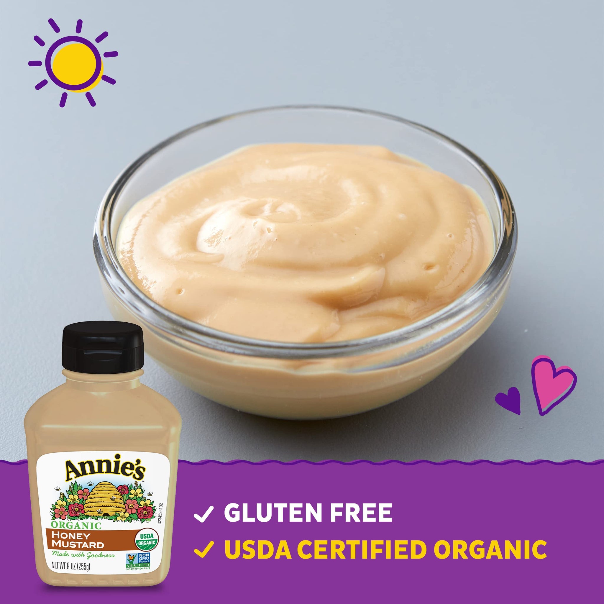 Annie's Organic Honey Mustard, Gluten Free, 9 oz