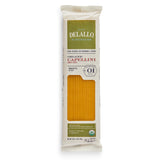 DeLallo Organic Capellini Pasta, Made with Only 100% Semolina Durum Wheat Flour, Bronze Cut, Made in Italy, Non-GMO, Kosher, Vegan, Preservative Free