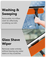SKGPOLE 26FT Reach Window Squeegee for Window Cleaning Kit with 5-20 Foot Telescoping Extension Pole, 2 in 1 Window Squeegee, Cobweb Duster, Dust Kit