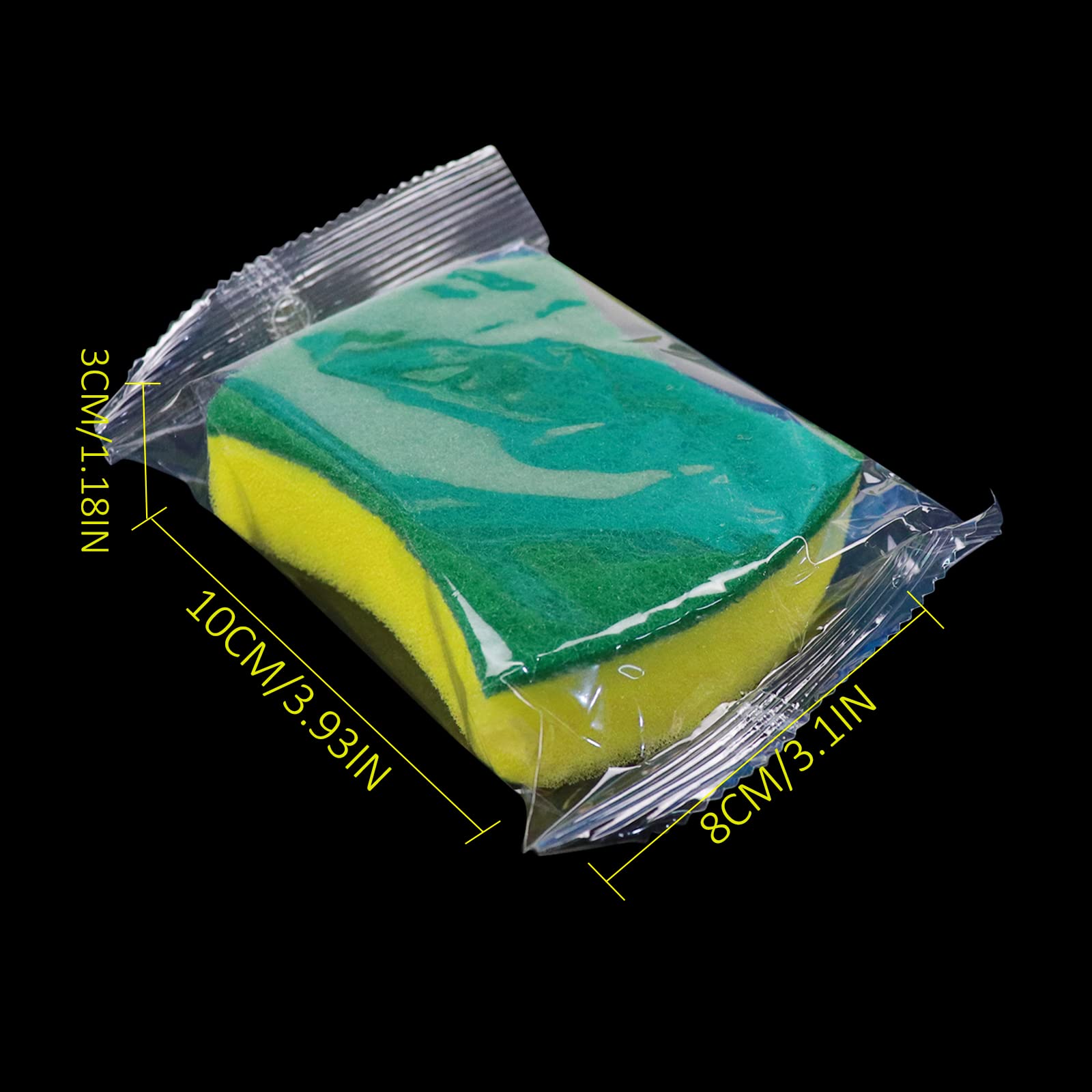 (56 Pack) Kheoxusa Individually Wrapped Sponges,Sponges Individually Wrapped,Individually Wrapped Sponges Bulk Packed for Cleaning Dishes Kitchen