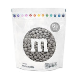 M&M’S WORLD Silver Milk Chocolate Candy Bulk - 5lbs Resealable Pack for Party Favors, Candy Bars, Weddings, Graduations, Birthday Parties, Party
