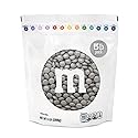 M&M’S WORLD Silver Milk Chocolate Candy Bulk - 5lbs Resealable Pack for Party Favors, Candy Bars, Weddings, Graduations, Birthday Parties, Party