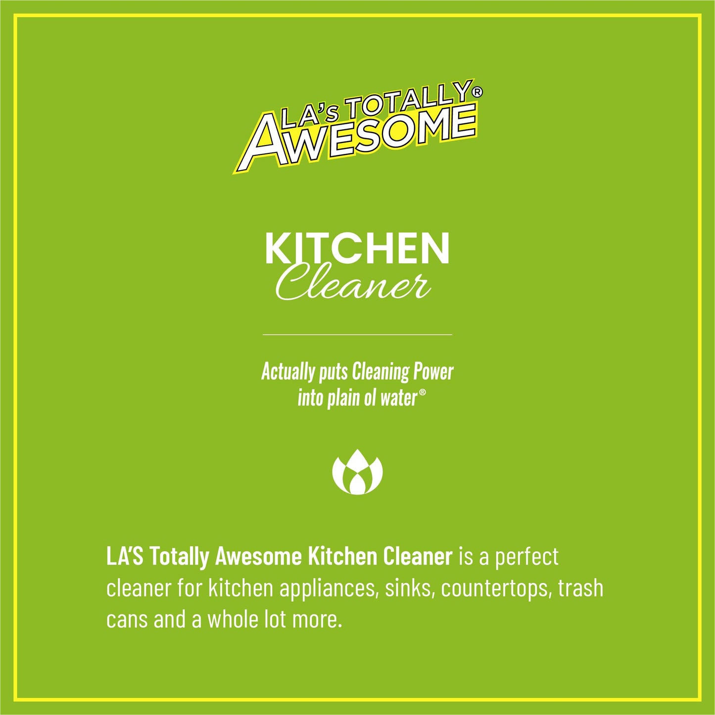 La's Totally Awesome Daily Kitchen Cleaner Spray, For Sink, Cooktop, Oven and more, Plant-Derived Formula, 32 Fl Oz (Pack of 3)