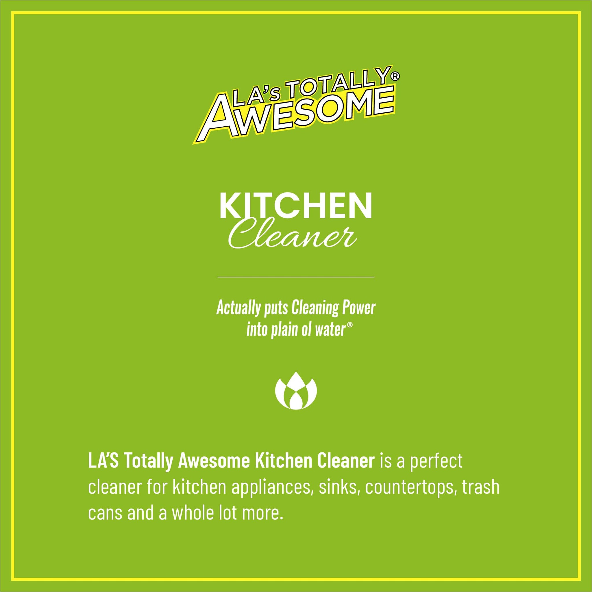 La's Totally Awesome Daily Kitchen Cleaner Spray, For Sink, Cooktop, Oven and more, Plant-Derived Formula, 32 Fl Oz (Pack of 3)
