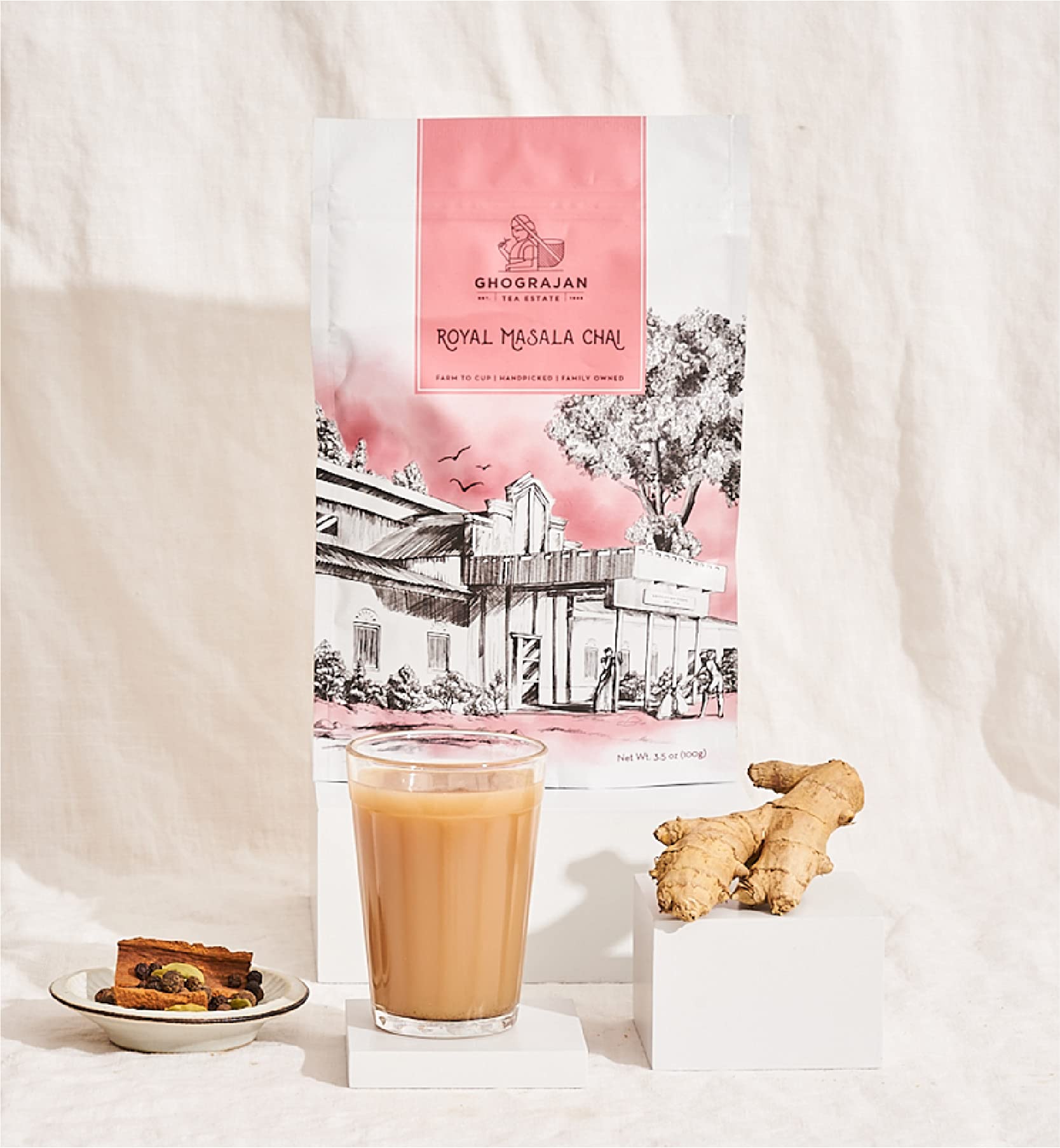 Loose Leaf Chai Tea (200+ Cups) - Fresh Harvest - Assam CTC Black Tea Blended with Cinnamon, Cloves, Ginger and Cardamom - Direct from Our