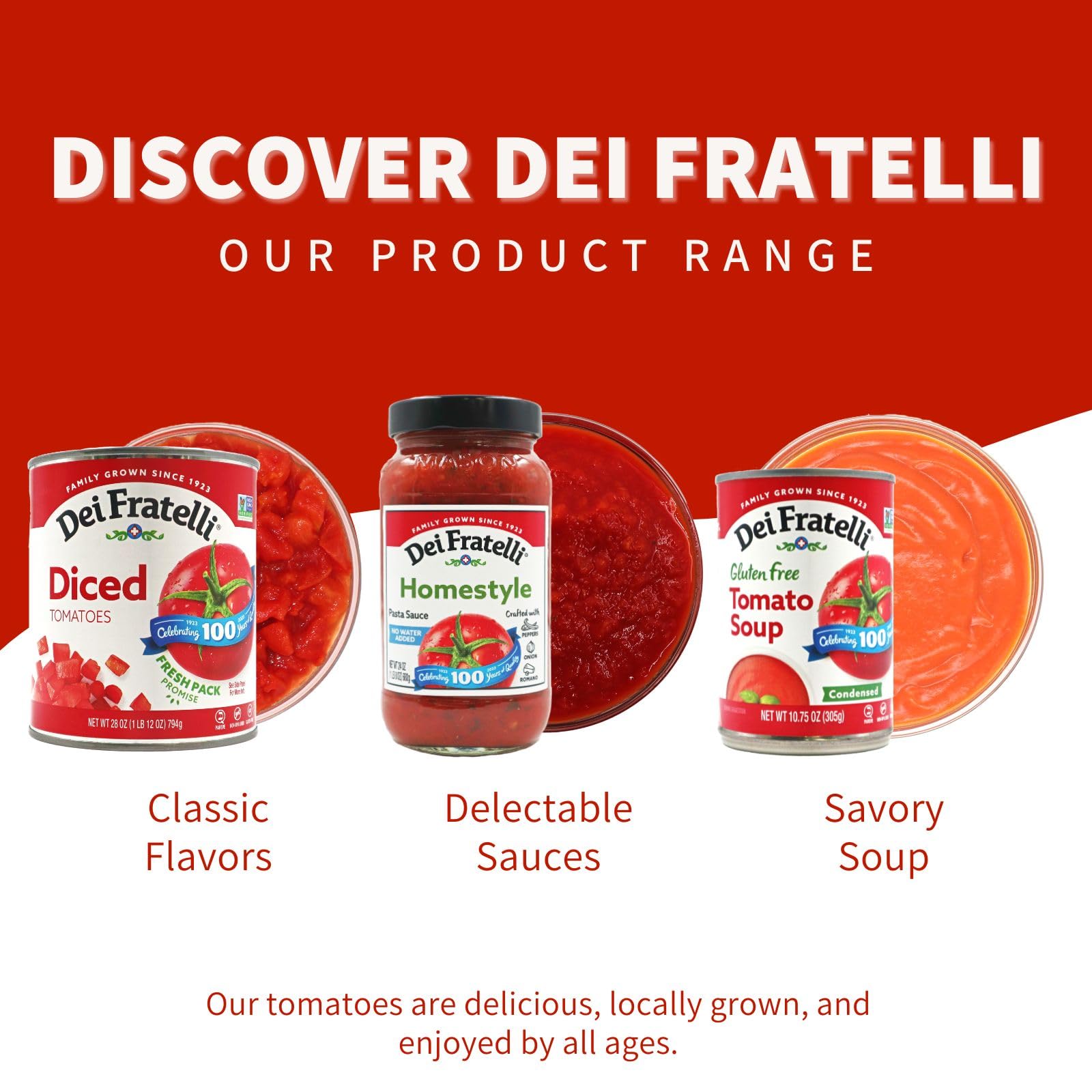 Dei Fratelli Fire Roasted Pizza Sauce (15 oz. Cans, 12 pack) - Vine-Ripened - No Water Added - Non-GMO, Gluten-Free