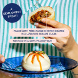Laoban Dumplings?Sesame Chicken Bao Buns?Made with Free-Range Chicken, Shiitake Mushrooms, and Sesame?Frozen Meals Made from Scratch | No Artificial