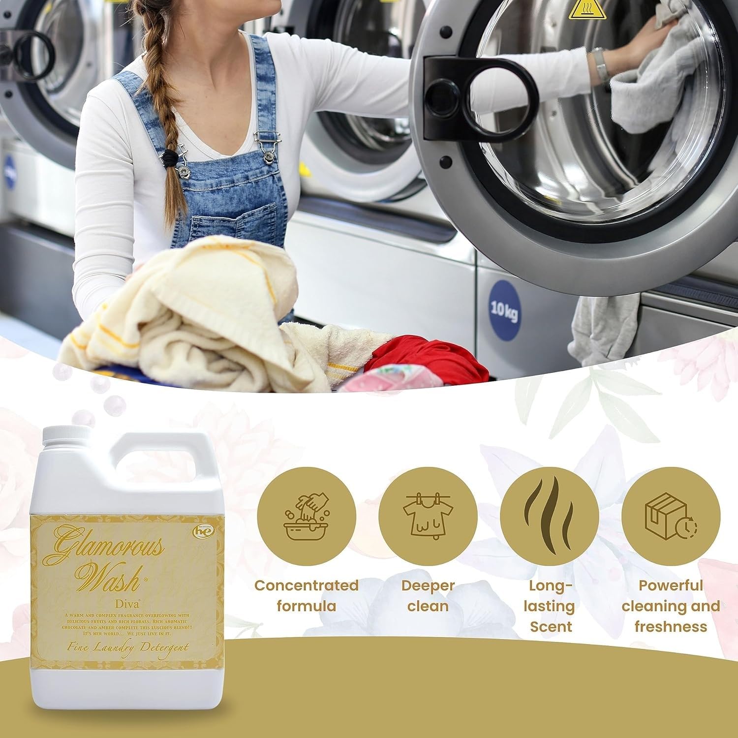 Tyler's Glamorous-Wash Diva Laundry Detergent 128oz (Pack of 1) ILIOS Packaging.