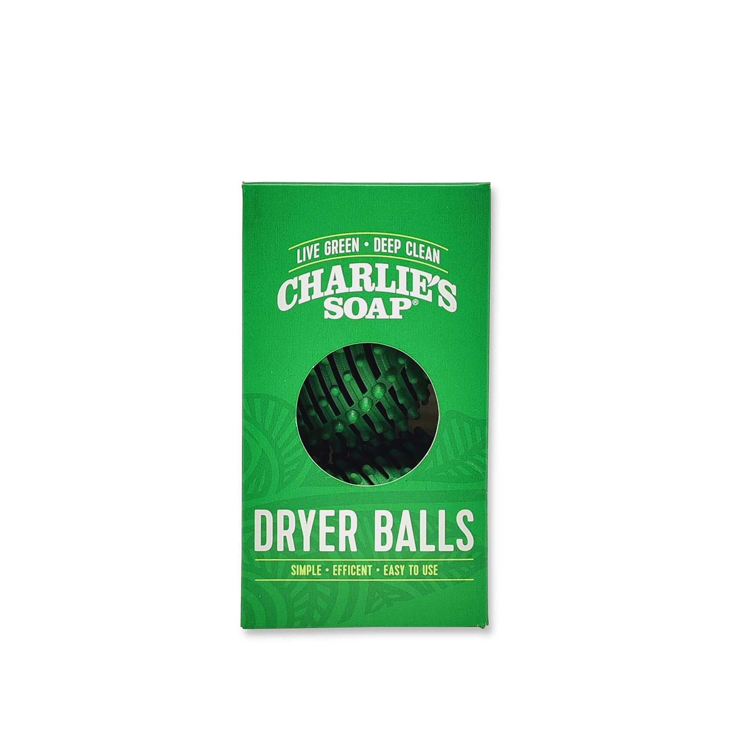 Charlie's Soap Eco-Friendly Dryer Balls 2 Pack - Reusable, Durable, Unscented Alternative to Dryer Sheets, Wool Balls, or Scent Beads