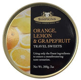 Simpkins Candy Travel Sweet, Orange Lemon & Grapefruit Drops, 7 Ounce Tin (Pack of 1)