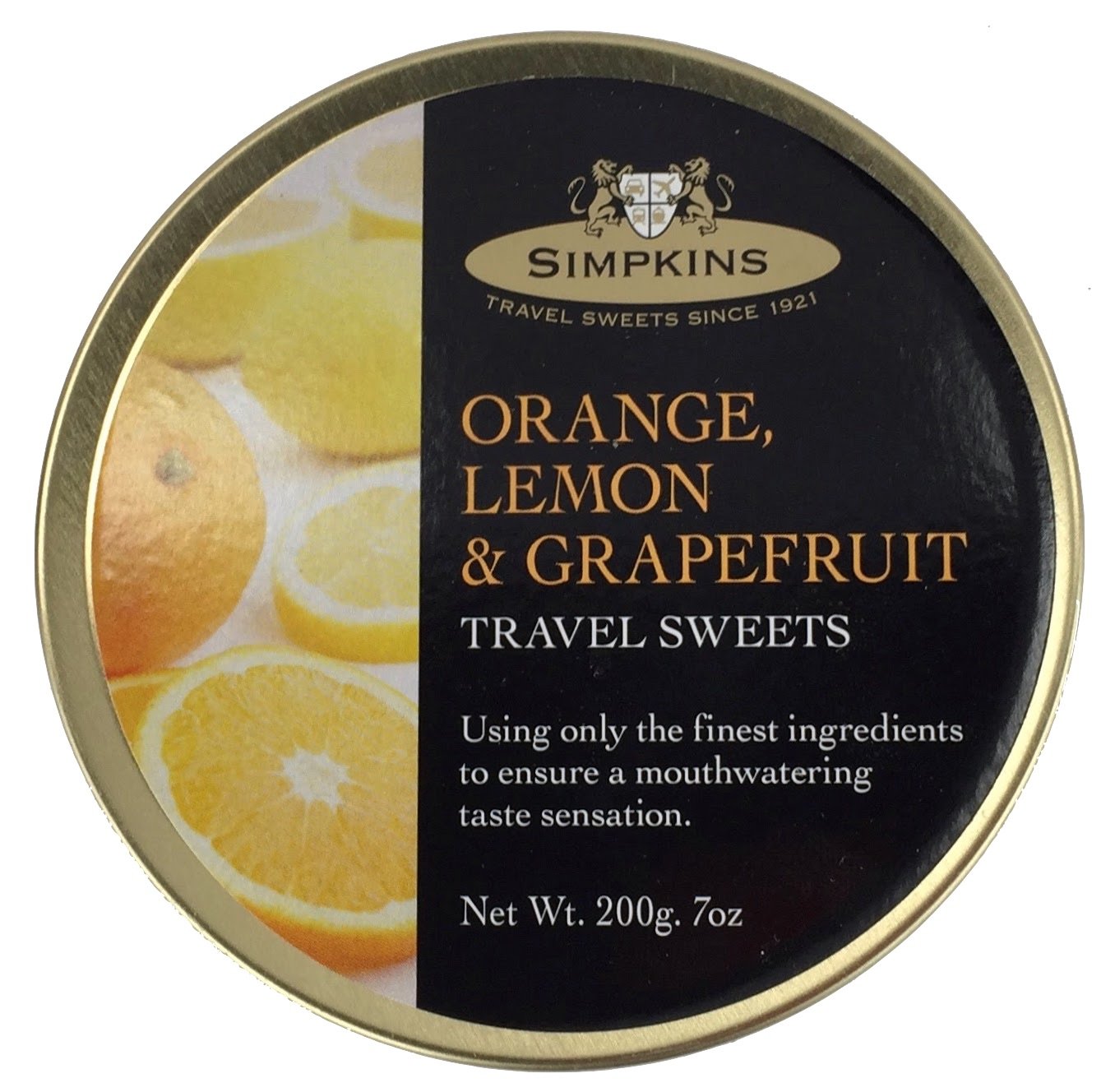 Simpkins Candy Travel Sweet, Orange Lemon & Grapefruit Drops, 7 Ounce Tin (Pack of 1)