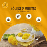 Dandelion Root Tea Bags 50 Count, Mild & Earthy Flavor Herbal Detox Tea - 100% Natural Ingredients, No Artificial Additives or Chemicals