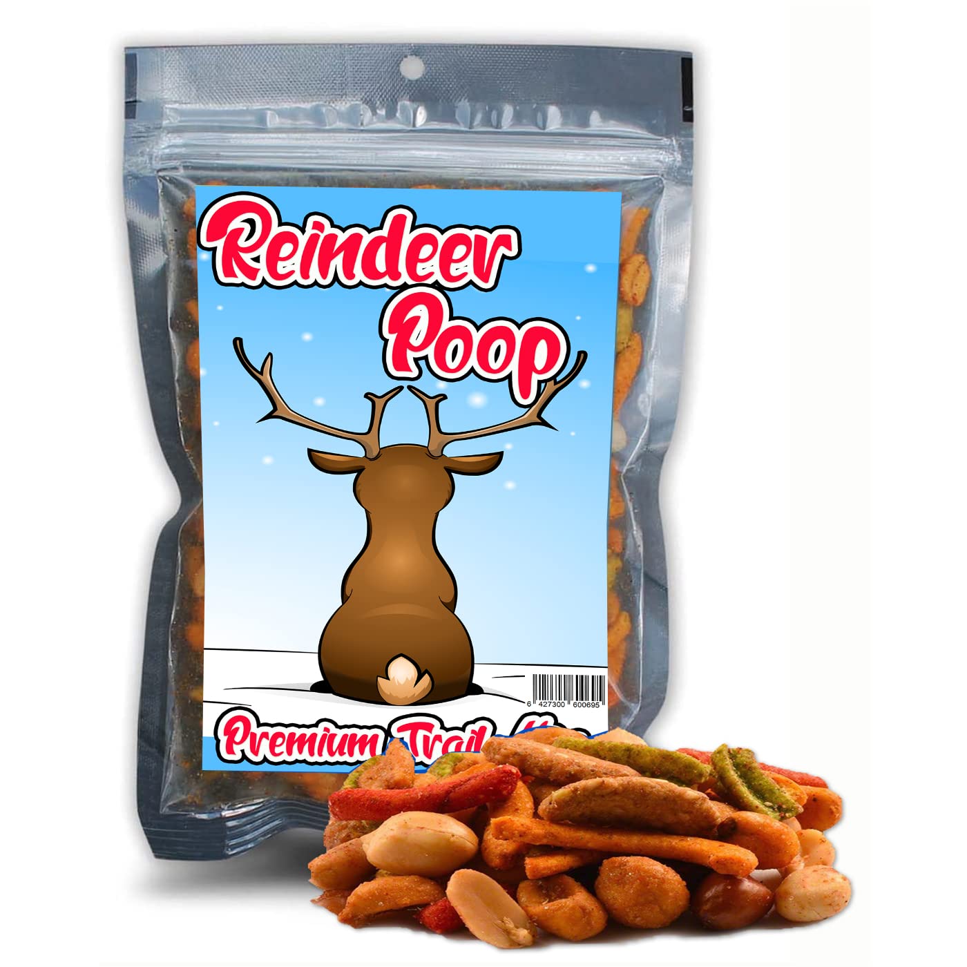 Reindeer Poop Gourmet Trail Mix - Premium Snack Munch for Teens Stocking Stuffers and Gift Baskets, Funny Christmas Gifts for Dad, Fun Protein Snacks