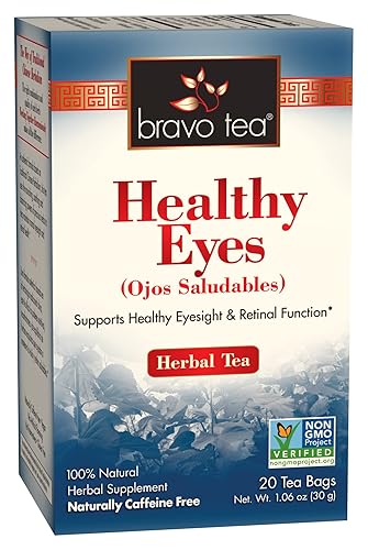 Bravo Tea Healthy Eyes Herbal Tea Caffeine Free, 20 Tea Bags, 6 Count